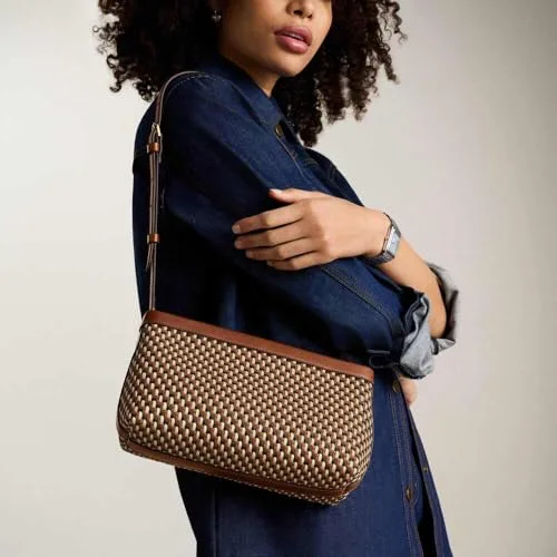 Fossil ▫️ Penrose: Bolsa de mão em pele, algodão ou poliéster para mulher 2