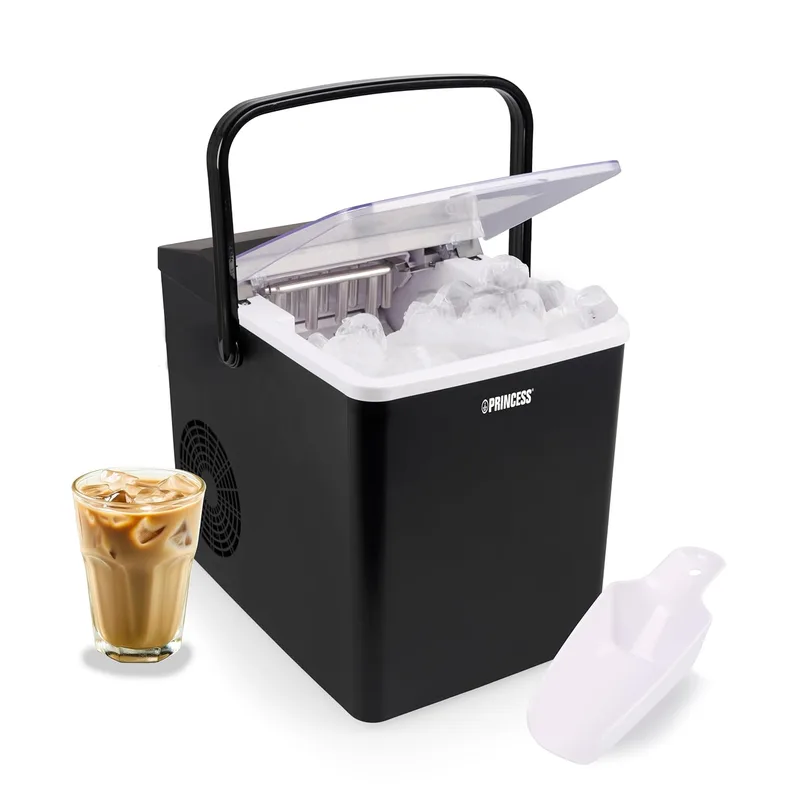 Princess ▫️ Máquina de gelo XXL para fazer cubos de gelo - Depósito de 1,75 L - 9 cubos de gelo em 6 min - Produz até 12 kg de cubos de gelo - 2 tamanhos de cubos de gelo - Função de autolimpeza - 239830