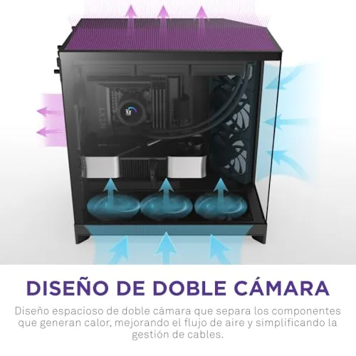 NZXT ▫️ H9 Flow - Caixa para PC ATX de câmara dupla - Preto 6