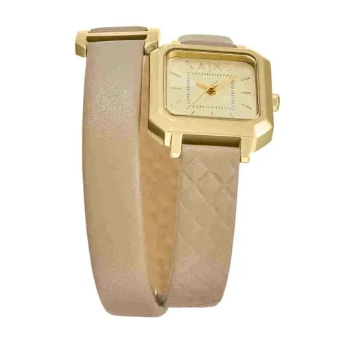 Armani Exchange ▫️ Relógio para mulher, movimento de quartzo com três ponteiros e caixa de 27 mm com bracelete em pele 5