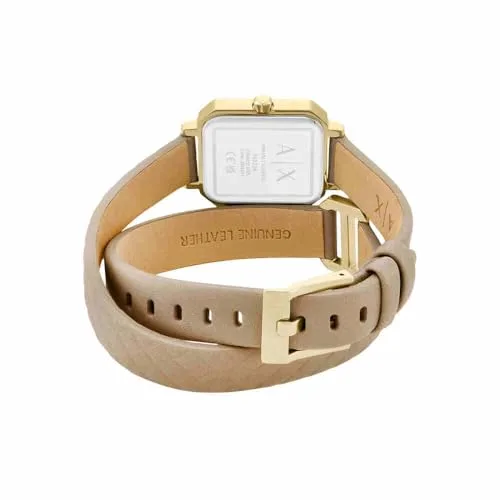Armani Exchange ▫️ Relógio para mulher, movimento de quartzo com três ponteiros e caixa de 27 mm com bracelete em pele 7