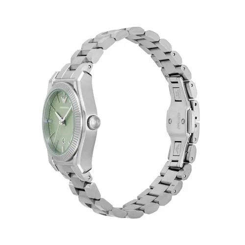 Emporio Armani ▫️ Relógio para senhora, 32 mm, movimento de quartzo com data, três ponteiros e bracelete em aço inoxidável 3