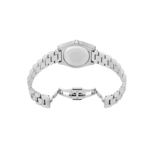 Emporio Armani ▫️ Relógio para senhora, 32 mm, movimento de quartzo com data, três ponteiros e bracelete em aço inoxidável 6