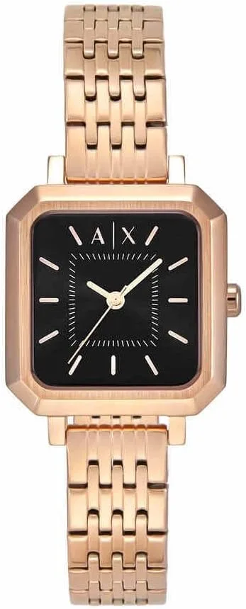 Armani Exchange Orologio da Donna, Quarzo Movimento a tre lancette e cassa da 27 mm con cinturino in Acciaio inossidabile
