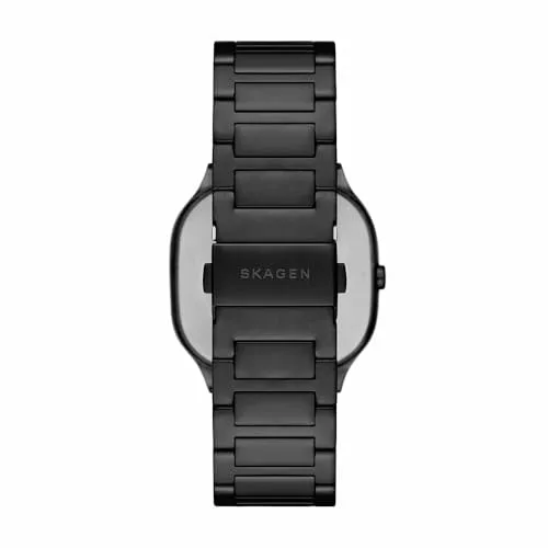 Skagen ▫️ Relógio Mellem para homem, movimento de quartzo de três ponteiros com bracelete em aço inoxidável 3