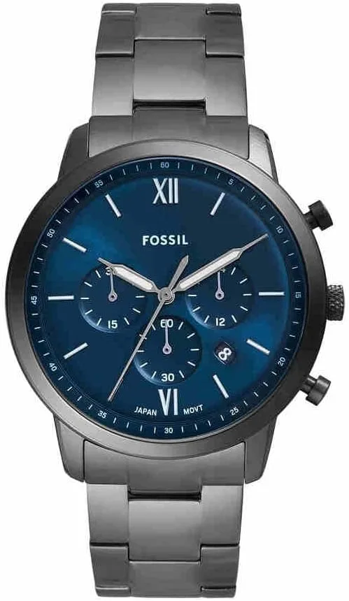 Relógio Fossil Neutra para homem, movimento cronógrafo de quartzo com bracelete em aço inoxidável
