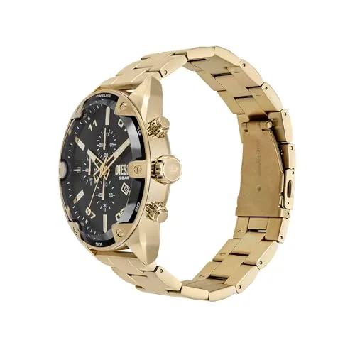 Diesel ▫️ Relógio Spiked para homem, movimento cronógrafo de quartzo com bracelete em aço inoxidável 3
