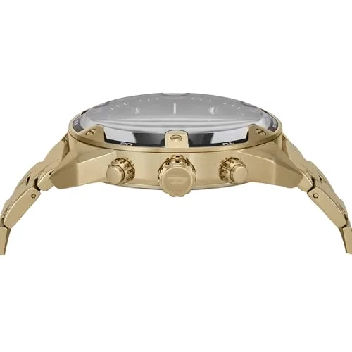 Diesel ▫️ Relógio Spiked para homem, movimento cronógrafo de quartzo com bracelete em aço inoxidável 4