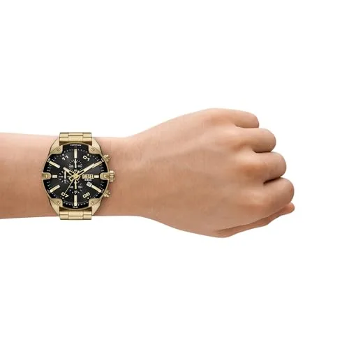 Diesel ▫️ Relógio Spiked para homem, movimento cronógrafo de quartzo com bracelete em aço inoxidável 6