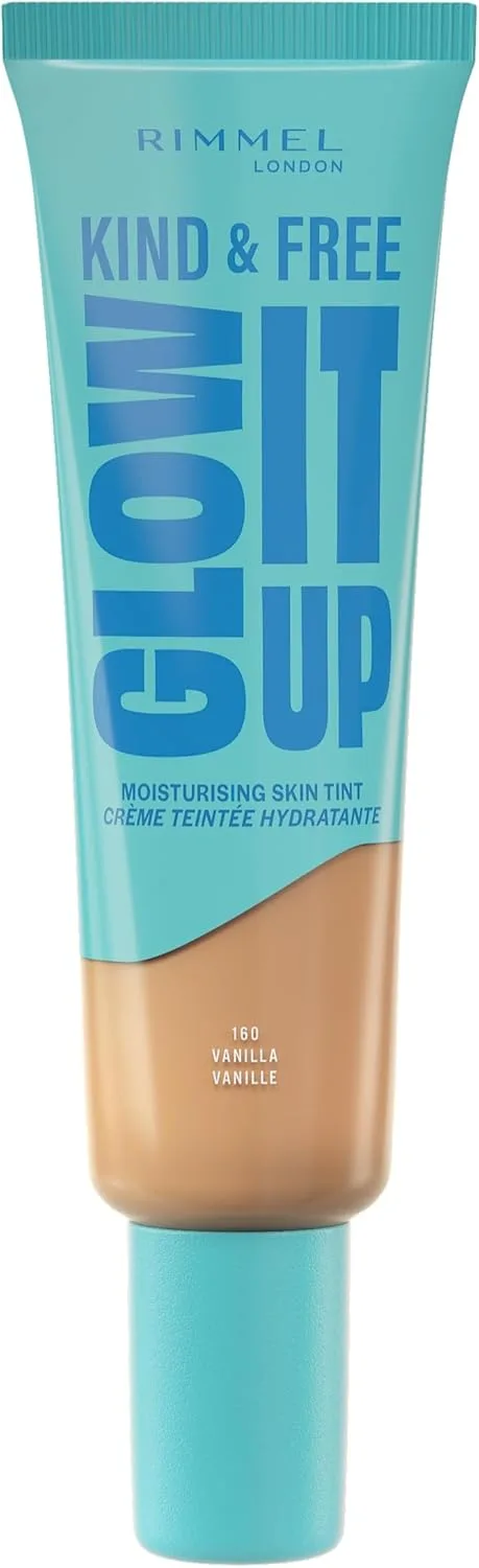 Rimmel London ▫️ Kind & Free Glow it up | Base de maquilhagem líquida | Tom Vanilla 160 | 30 ml