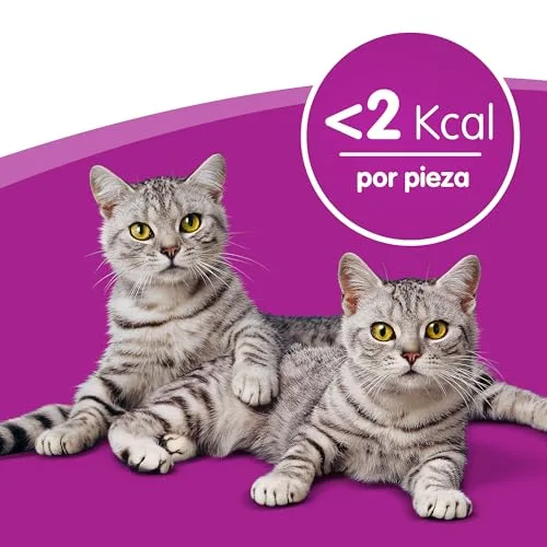 Whiskas ▫️ Temptations Guloseimas para Gatos com Sabor a Salmão, 60 g (Embalagem de 6) 6