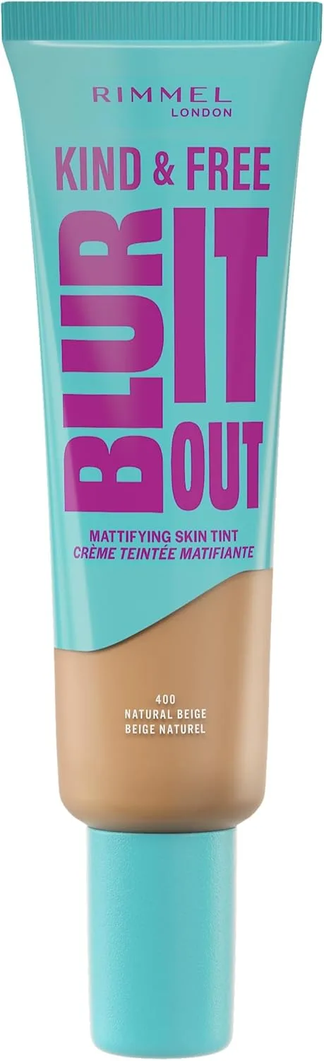 Rimmel London ▫️ Kind & Free Blur it out | Liquid Foundation | Natural Beige 400 shade | 30ml