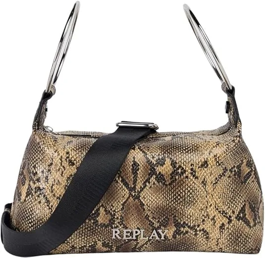 Replay ▫️ Bolsa de mão Fw3004 para mulher, 0877 Green Sulphur, Médio