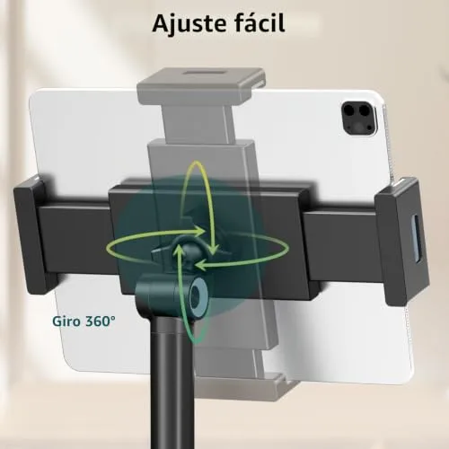 Putilsen Mount ▫️ Suporte para tablet, com suporte ajustável e flexível, compatível com iPad, Kindle, telemóvel e muito mais; suporte tipo pescoço de cisne para tablets de 4,7" a 12,9", versão de secretária, preto 4