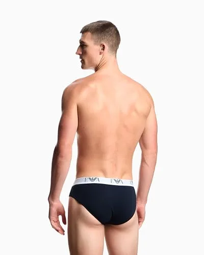 Emporio Armani ▫️ Conjuntinho de 3 cuecas boxer masculinas com monograma arrojado (Conjuntinho de 3) 4