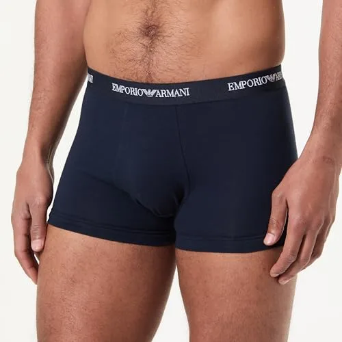 Emporio Armani ▫️ Conjunto de 3 calções de banho masculinos com faixa brilhante com logótipo (Conjunto de 3) 2