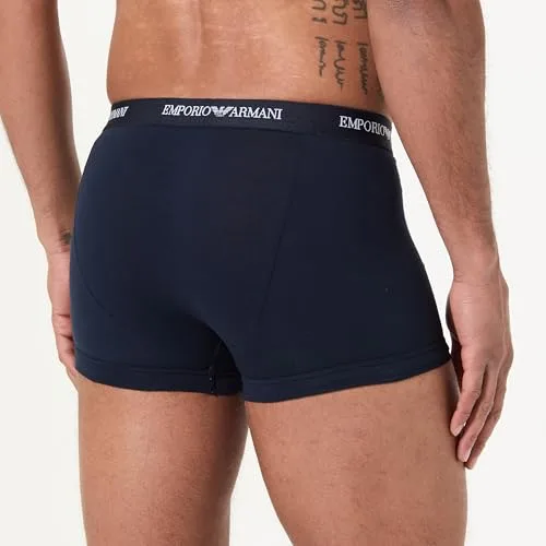 Emporio Armani ▫️ Conjunto de 3 calções de banho masculinos com faixa brilhante com logótipo (Conjunto de 3) 4