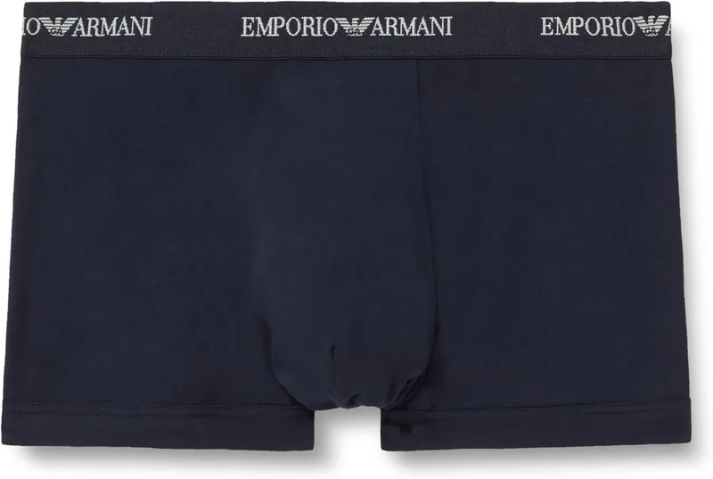 Emporio Armani ▫️ Conjunto de 3 calções de banho masculinos com faixa brilhante com logótipo (Conjunto de 3)