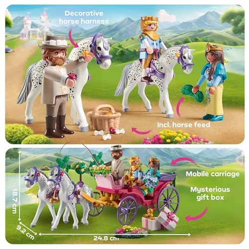 PLAYMOBIL ▫️ Princess Magic | Passeio na Carruagem Real com a Princesa e o Príncipe | Aventura de Fantasia Real | Conto de Fadas para meninos e meninas a partir dos 4 anos | 71846 4