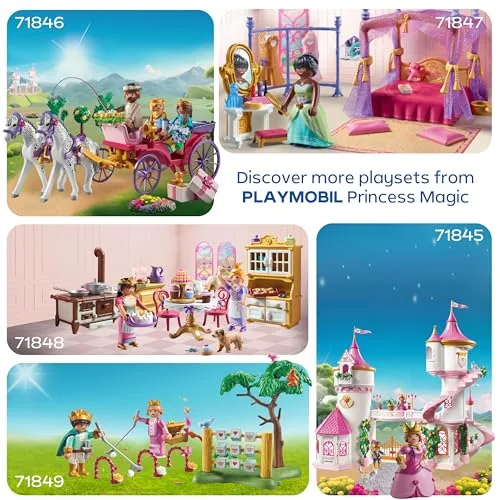 PLAYMOBIL ▫️ Princess Magic | Passeio na Carruagem Real com a Princesa e o Príncipe | Aventura de Fantasia Real | Conto de Fadas para meninos e meninas a partir dos 4 anos | 71846 5