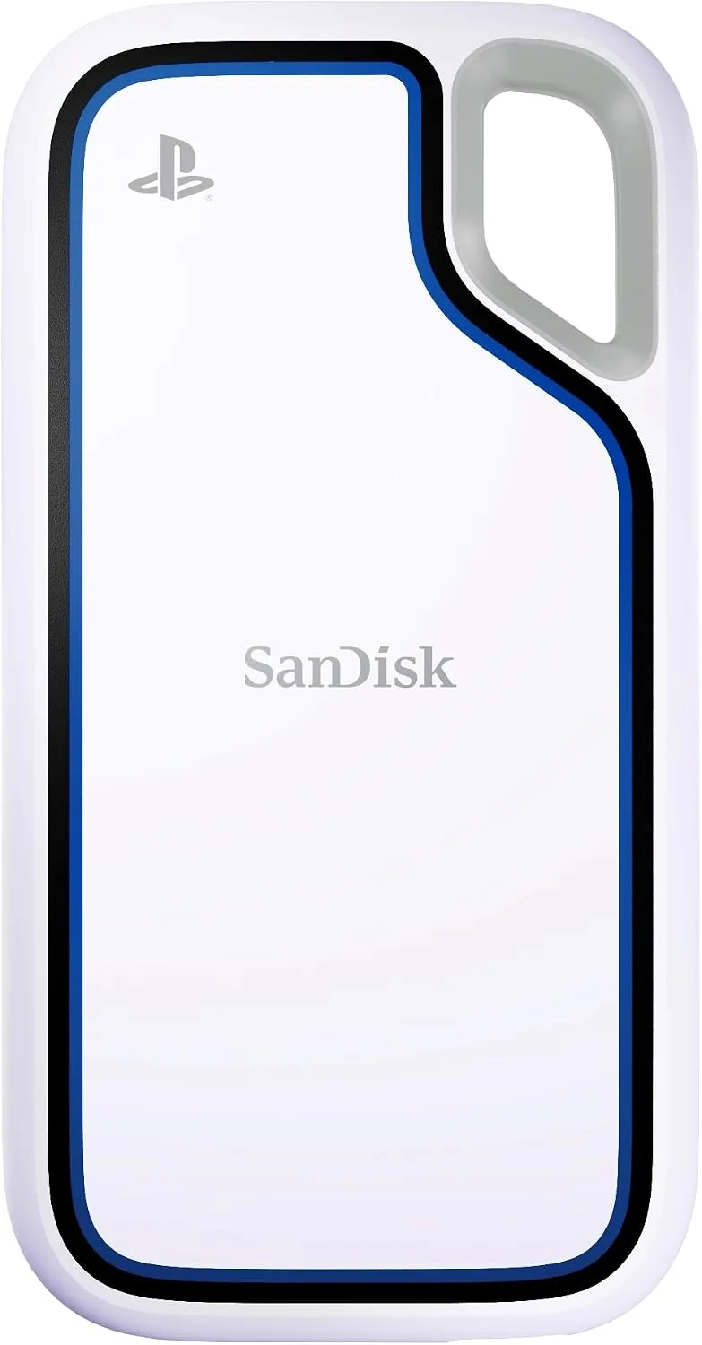 SanDisk ▫️ SSD externo portátil Extreme para PlayStation 5 e computador, 1 TB, velocidades até 1000 MB/s, resistência à água e ao pó (IP65) e a quedas de até 3 metros, 1 mês de Nitro Discord