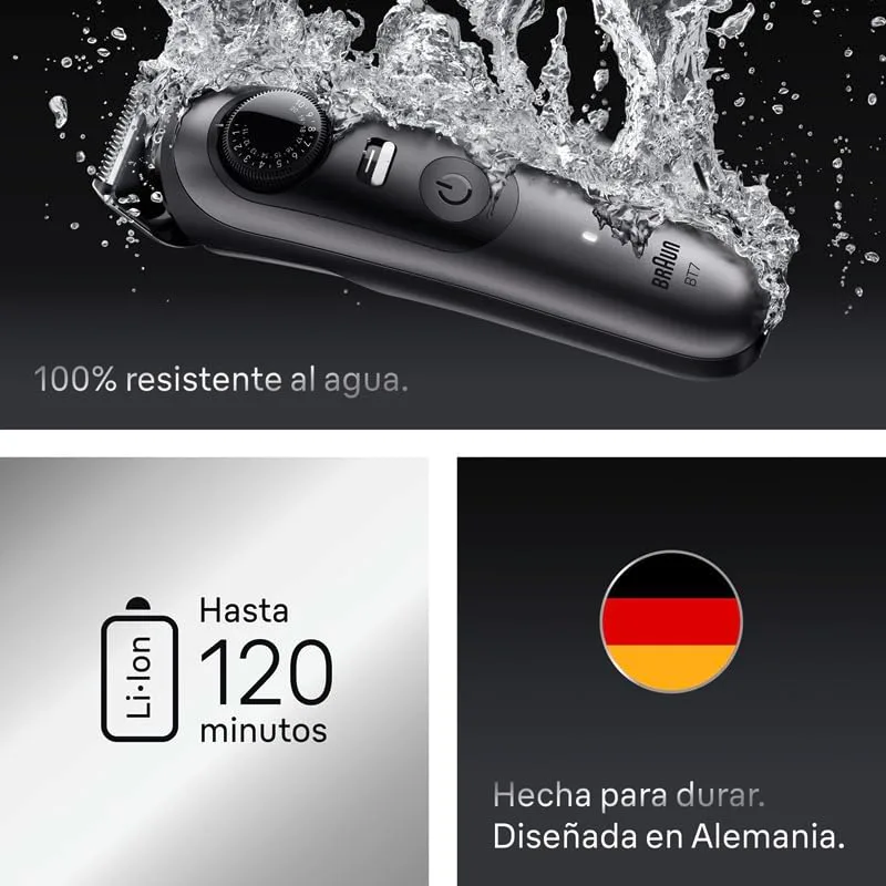Braun ▫️ Aparador de barba para homem Série 7, BT7525, cinzento 6