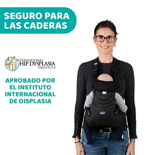 Chicco ▫️ EasyFit – Mochila ergonómica para bebés dos 0 meses aos 9 kg, mochila de transporte fácil de usar, com o bebé virado para os pais, marsupio para bebés, com apoio para a cabeça e o pescoço, preta 5