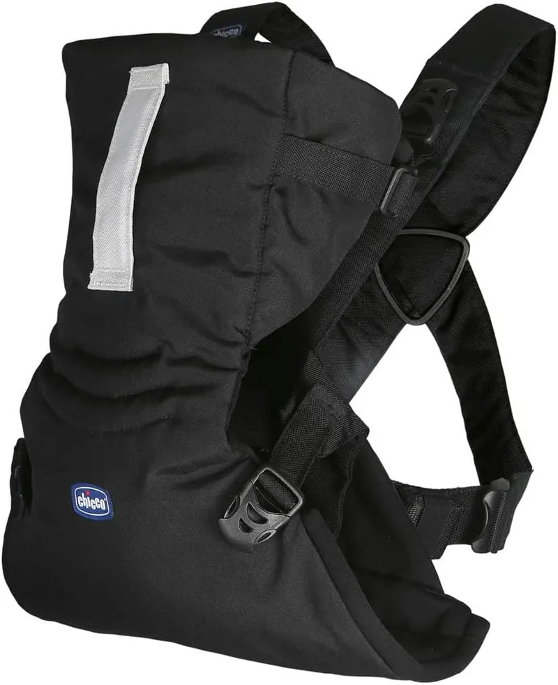 Chicco ▫️ EasyFit – Mochila ergonómica para bebés dos 0 meses aos 9 kg, mochila de transporte fácil de usar, com o bebé virado para os pais, marsupio para bebés, com apoio para a cabeça e o pescoço, preta