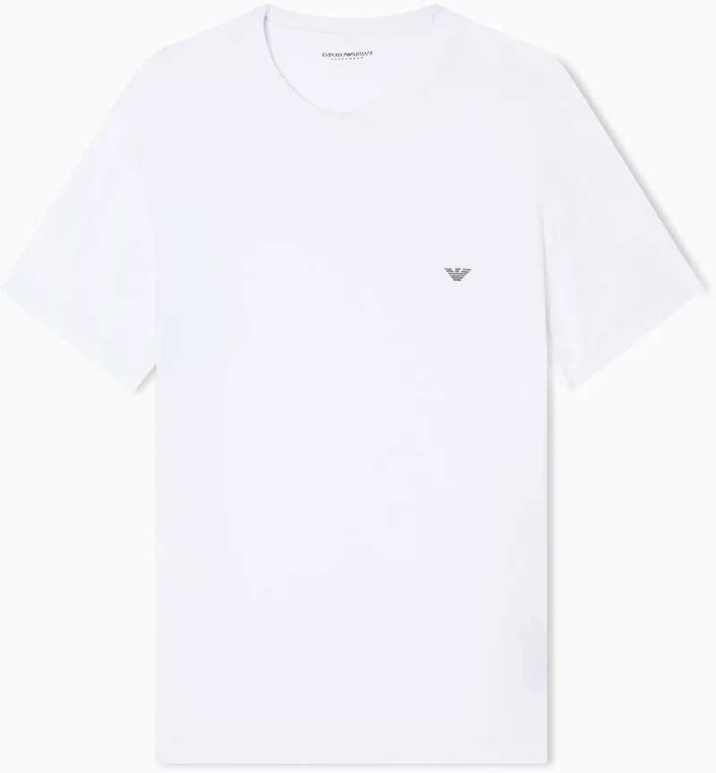 Emporio Armani ▫️ Camisola em modal macio para homem, branca, M