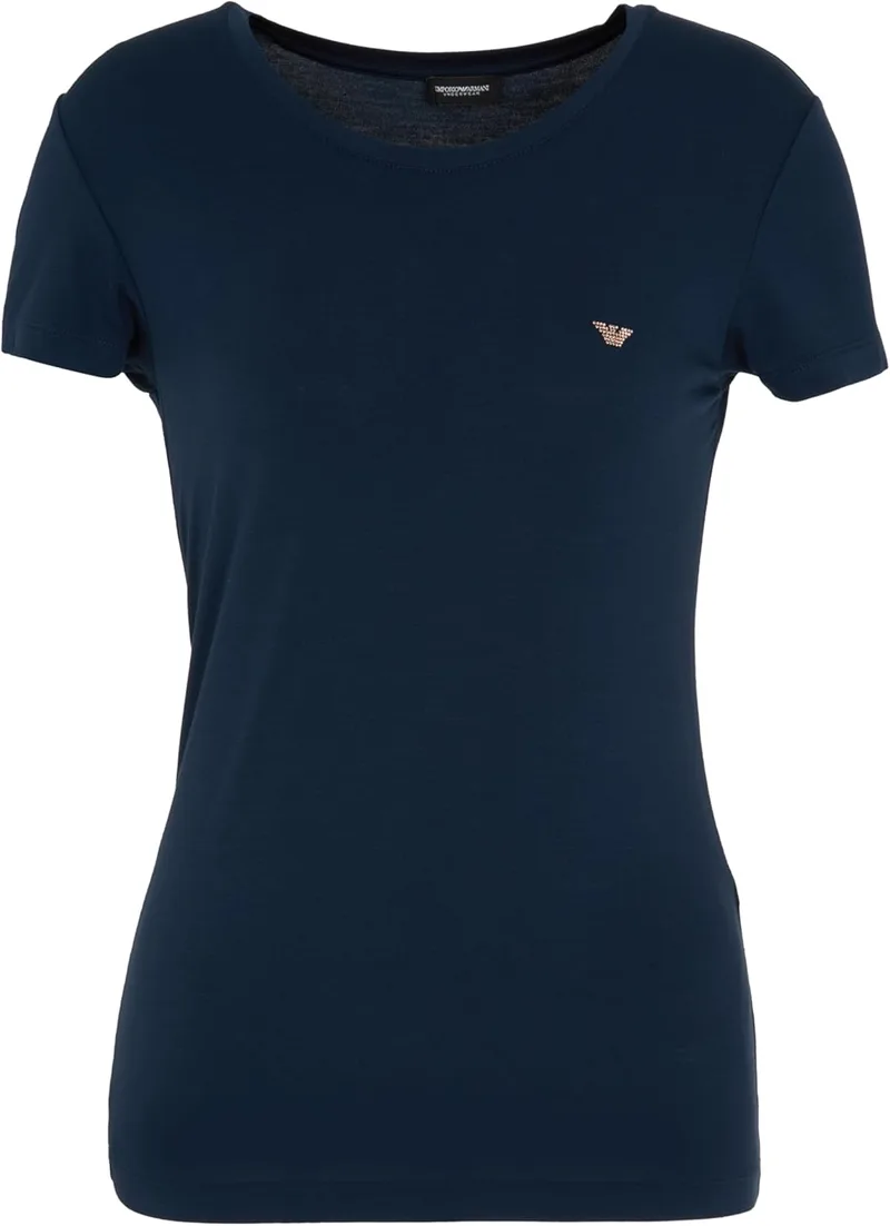 Emporio Armani ▫️ T-Shirt Essential Studs T-Shirt para mulher