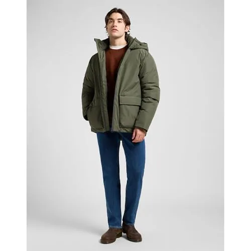 Lee ▫️ Calções para homem - Corte regular - Calções acolchoados com capuz - Preto 3
