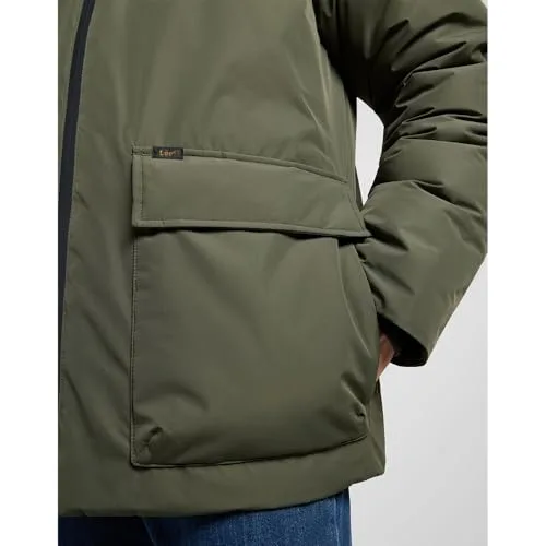 Lee ▫️ Calções para homem - Corte regular - Calções acolchoados com capuz - Preto 5