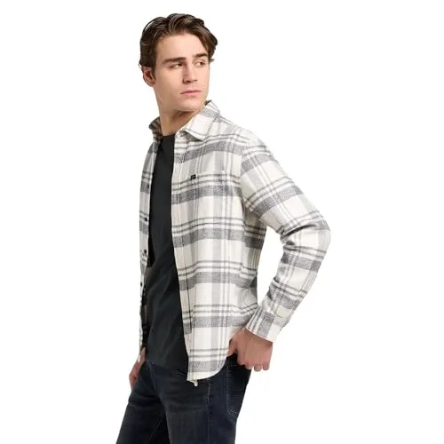 Lee ▫️ Camisa de homem - Corte descontraído - Mercantile Shirt - Xadrez terracota e ferrugem 5