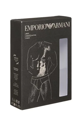 Emporio Armani ▫️ Conjunto de 2 camisolas de gola redonda em viscose ecológica para homem, cor azul, tamanho L, azul, L 7