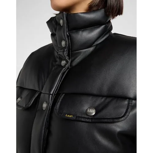 Lee ▫️ Casaco de senhora - Corte descontraído - Rider Puffer Jacket - Preto 5