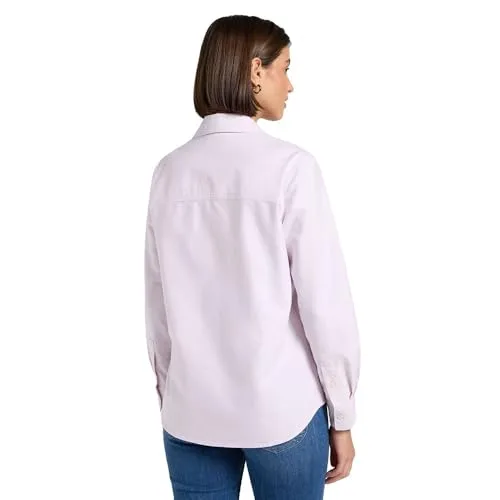 Lee ▫️ Camisa de senhora - Corte regular - Camisa multifuncional - Cáqui às riscas 2