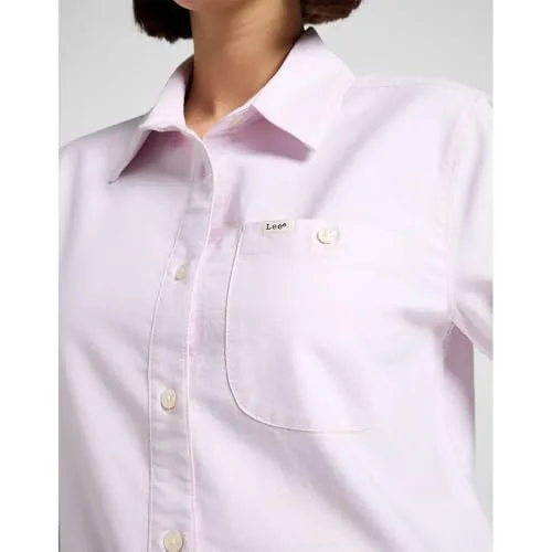 Lee ▫️ Camisa de senhora - Corte regular - Camisa multifuncional - Cáqui às riscas 3