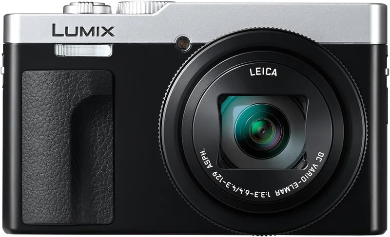 Panasonic ▫️ LUMIX DC-TZ99E-S Câmara compacta com zoom para viagens, lente Leica DC, zoom de 30x, 20,3 MP, vídeo 4K a 30p, ecrã inclinável, Wi-Fi, Bluetooth, cor Argento