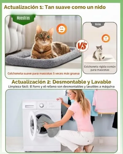 Morpilot ▫️ Transportadora Grande para Gatos com Laterais Macias, para gatos grandes e médios e cachorros até 9 kg, transportadora para animais de estimação com fechos de segurança 2