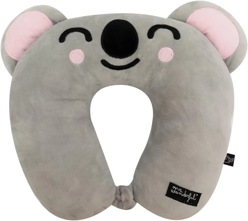 Mr. Wonderful ▫️ Almofada de viagem infantil - Koala - Almofada cervical de viagem concebida para os mais pequenos - Fabricada em espuma viscoelástica