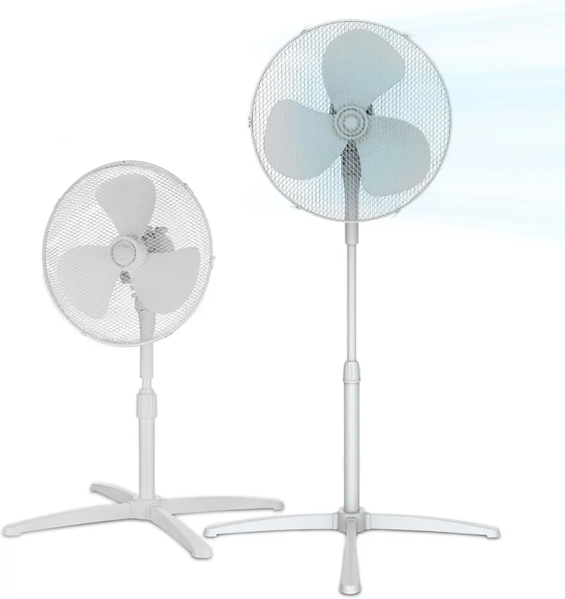 Comfee ▫️ Ventilador de chão de 3 velocidades e 40W - Ventilador silencioso com oscilação de 90° e altura ajustável - Caudal de ar potente 40m3/min, leve e fácil de transportar, cabeça reclinável - 1 unid.