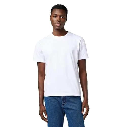 Wrangler ▫️ T-shirt para homem - Corte regular - Conjunto de 3 t-shirts - Branco 4