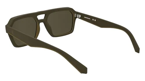 Calvin Klein Jeans ▫️ Óculos de sol para homem CKJ25603S - Castanho mate com lentes castanhas lisas 4