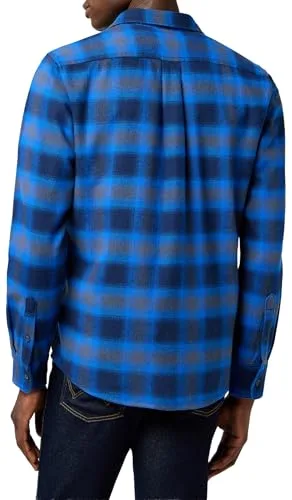 Wrangler ▫️ Camisa de homem - Corte regular - 1 Pkt Indigo Shirt - Índigo Gelo 2