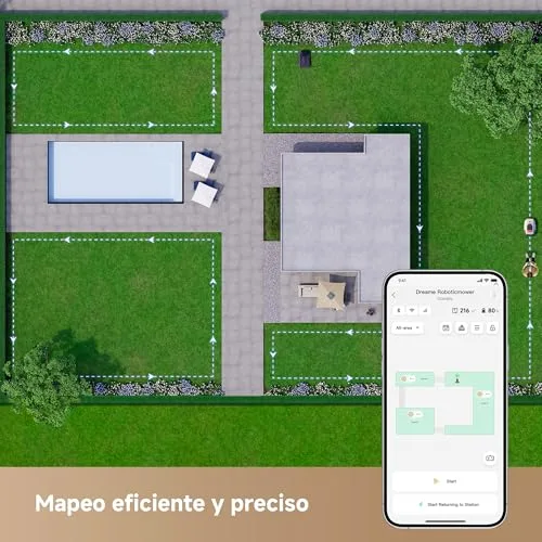 dreame ▫️ Robô cortador de relva A1 Pro sem cabos de delimitação, LiDAR 3D de 360° 3