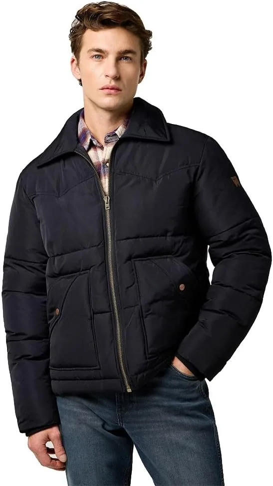 Wrangler ▫️ Casaco de homem - Corte regular - Casaco acolchoado - Preto