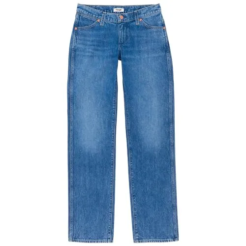 Wrangler ▫️ Calças de ganga para mulher - Corte reto - Calças de ganga cowboy de cintura baixa - Lasso Lagoon 4