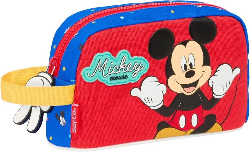 Safta ▫️ MICKEY MOUSE GOOD DAY - Porta-pequeno-almoço térmico, Garrafa térmica, Lancheira, Qualidade e Resistência Máxima, Porta-pequeno-almoço, Hora de brincar, 21,5x6,5x12 cm