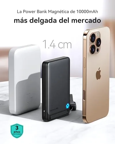 INIU ▫️ para Power Bank MagSafe Qi2 de 15 W, Bateria Portátil Ultrafina de 10 000 mAh 2