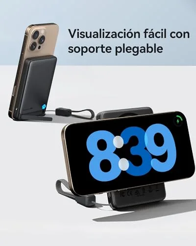 INIU ▫️ para Power Bank MagSafe Qi2 de 15 W, Bateria Portátil Ultrafina de 10 000 mAh 7
